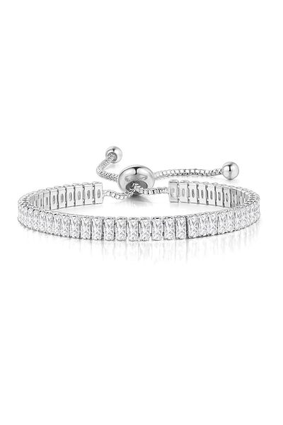 Choice DZH034 CZ Tennis Bracelets for Women Unique Black Crystal Bangle Rose Gold Color Adjustable Hand Cha