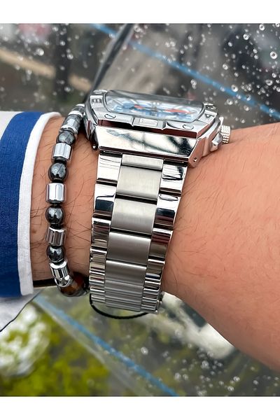 Daniel Klein Original All Functions Active Square Case Men's Steel Wristwatch Bracelet Gift