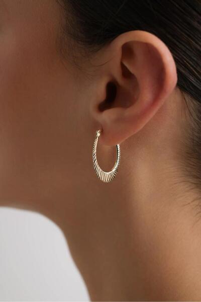 Tufanlar Kuyumculuk 14 Ayar Altın Midye Küpe - Bahar Koleksiyonu