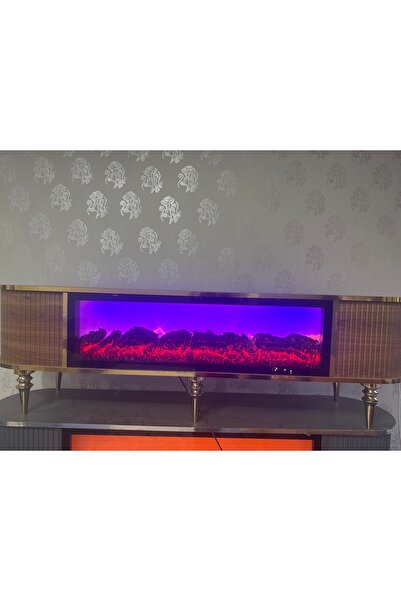 Akdeniz TV ünitesi şömineli