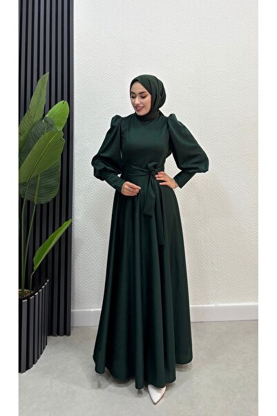modasusev Balon Kol Tesettür Elbise