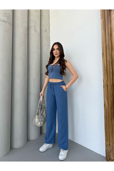 Ozy Fashion Pantaloni largi din amestec de in YENİKET-333