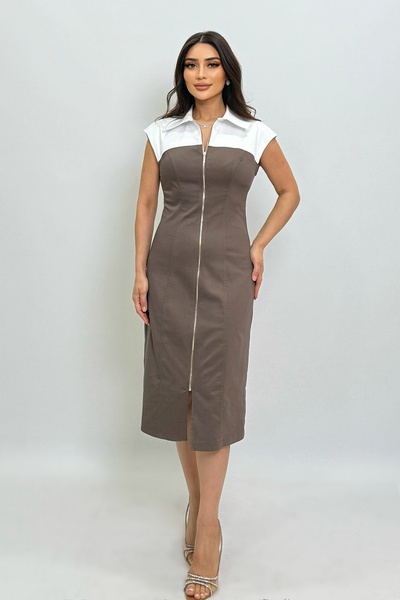 FEVER Yakalı mix elbise