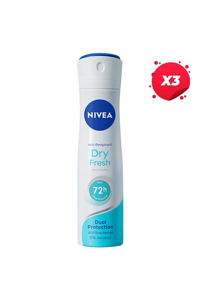 NIVEA X3 - NIVEA ANTIPERSPIRANT DEO 200ML DRY FRESH