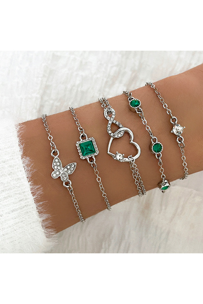 Choice S1205-2 5 قطع/مجموعة من أحجار الراين على شكل فراشة وقلب حب لانهائي ديك...