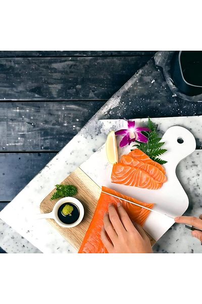 Generic Marble and Wood Cutting Board Chopping Charcuterie Serving Suitable For Kitchen White Color