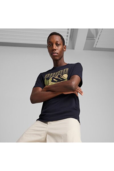 Puma Ανδρικό μπλουζάκι Graphics Mountain Tee Black 684828-01