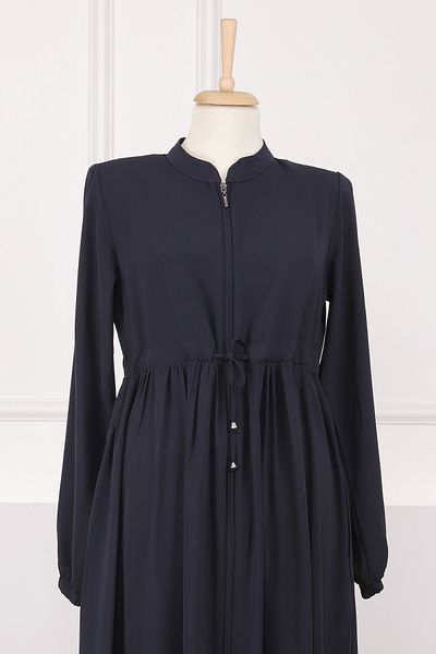 İmajButik Μπλε Navy Gathered Elastic Sleeves