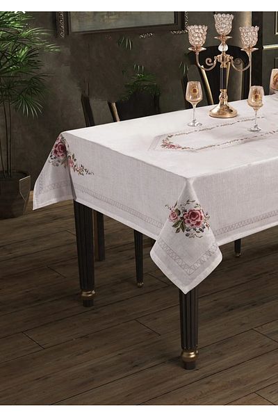 HMZ Textile Digital Printed Patterned Table Cover. Stress-Free Stain-Resistant Printed Table Cover. (160X220)