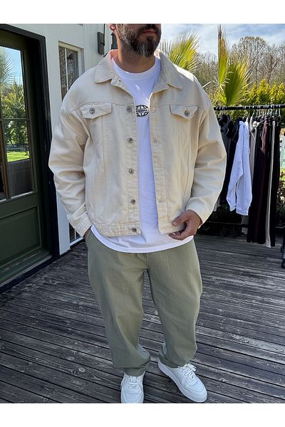 BYBASICMAN Beige Buttoned Jacket Ke-613/617-6/615