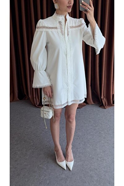 HAZELANNA Laza mini ruha csipke részletekkel