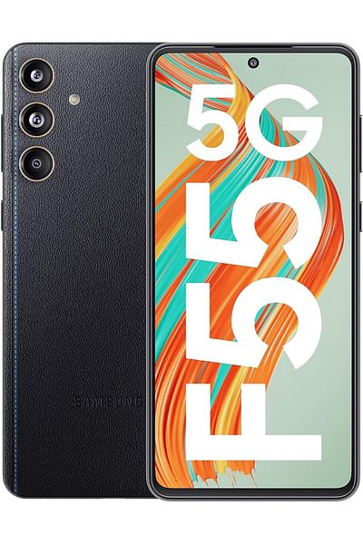 Samsung Galaxy F55 5G (Vegan Leather, Raisin Black, 8GB RAM, 256GB Storage)
