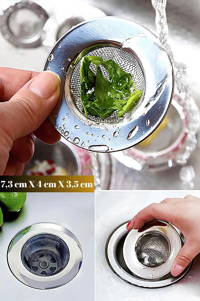 Impress 2Pcs Practical Drainer Mini Wire Sink Strainer Stainless Steel Kitchen Filter Anti-Clogging