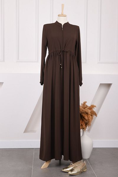 İmajButik Καφέ μανίκι με κορδόνι ελαστικό Ferace