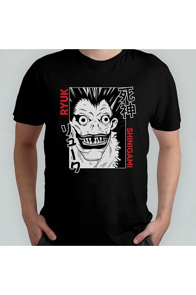 Pixxa Μπλουζάκι με πέτο από 100% βαμβάκι Unisex Ryuk's Death Note 1