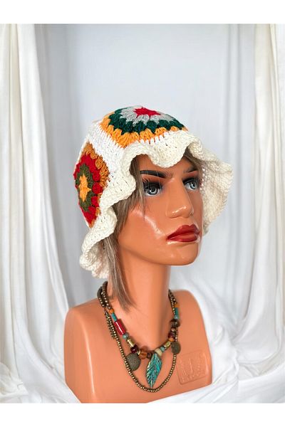 Zuviel Deco Handmade Handmade Knitted Vintage Summer Hat