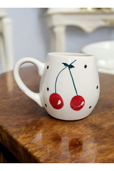 AyBİEN Aycup Kiraz Desenli Kupa,cherry Love Cup