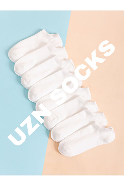 UZN SOCKS 10 Συσκευασίες Premium Λευκές Κοντές Κάλτσες