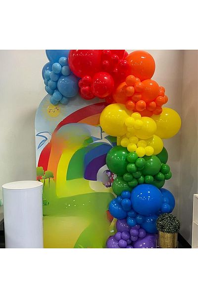 Generic Rainbow Balloons 60 pcs 12 inch Colourful Latex Balloons Party For Kids for Helium or Air Use