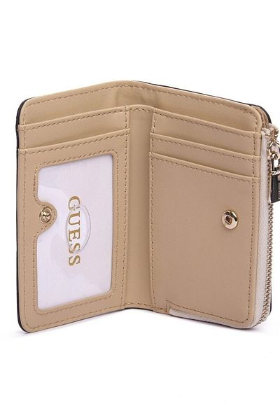 Guess Women's Ecru Laurel Zippered Card Holder
