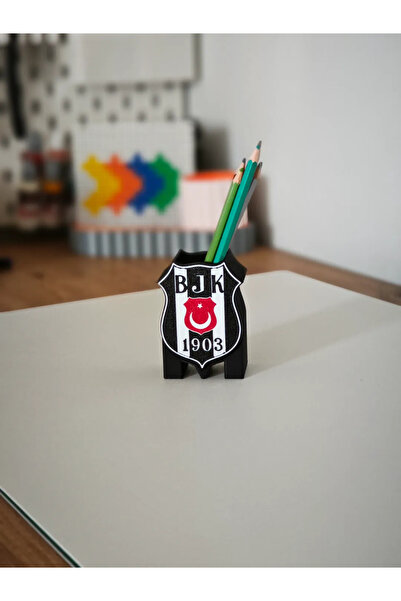 genomera حامل قلم مروحة أبيض وأسود