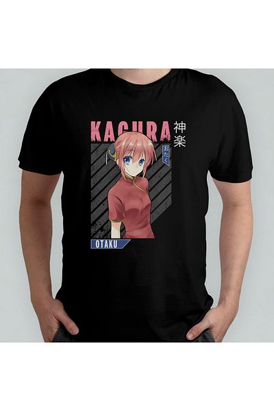 Pixxa Μπλουζάκι Gintama Gin Tama Kagura Unisex 100% βαμβακερό μπλουζάκι με λαιμόκοψη μοντέλο 2