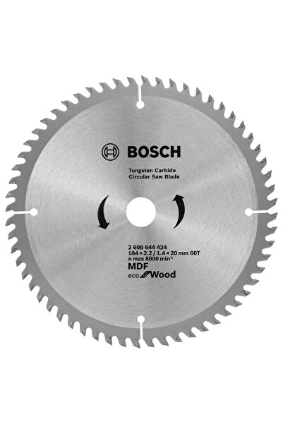 Bosch - Eco for Wood Daire Testere Bıçağı 184*20 mm 60 Diş