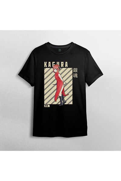 Pixxa Μπλουζάκι Gintama Gin Tama Kagura Unisex 100% βαμβακερό με λαιμόκοψη μοντέλο 1