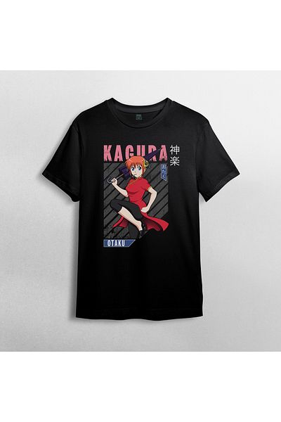 Pixxa Μπλουζάκι Gintama Gin Tama Kagura Unisex 100% βαμβακερό μπλουζάκι με λαιμόκοψη μοντέλο 3