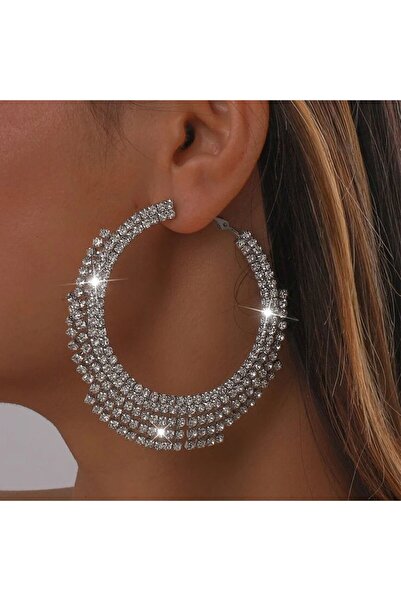 Flaner Paris Accessorize Cercle Halka Taşlı Küpe