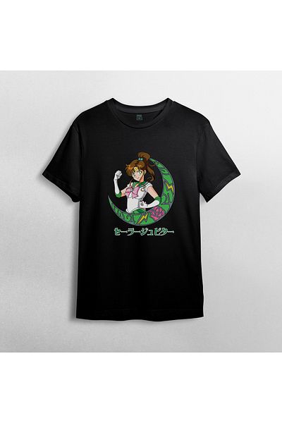Pixxa Μπλουζάκι Sailor Moon Sailor Jupiter Makato Kino Unisex 100% βαμβακερό με λαιμόκοψη