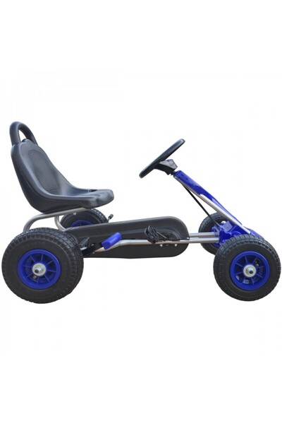 KidsCare Pedal go-kart for children, blue color, hand brake, for 3-6 years, inflatable wheels