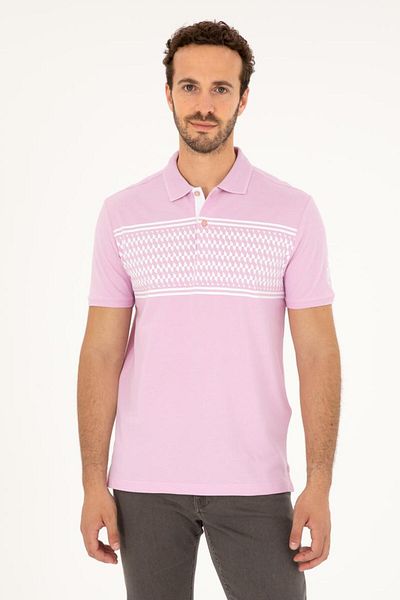U.S. Polo Assn. Ανδρικό ροζ μπλουζάκι TEKSPOR 182678 .3