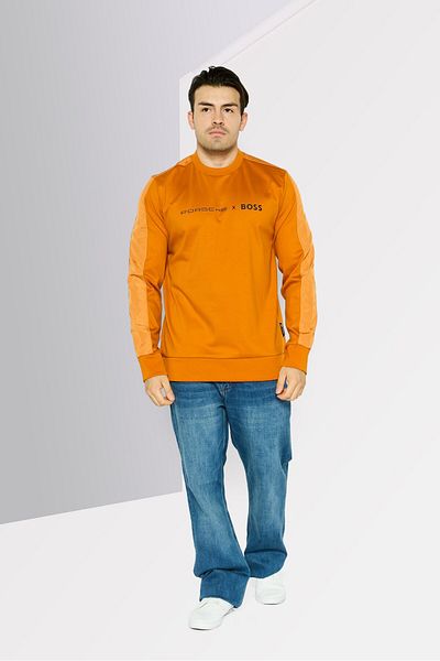 BOSS Porsche X Men Crew Neck Sweater, Orange