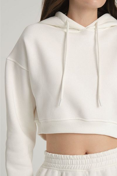 Sumain Design Raised Ecru Hoodie (Fleece)