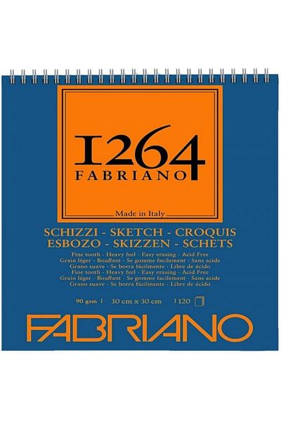 Fabriano 1264 Sketch Paper Sketchbook 90gr 30x30-120sheets