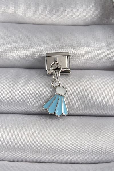 STOREMAX 316L Steel Silver - Blue Dangle Dress Model Nomination Charm