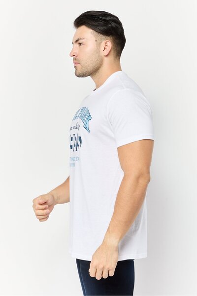 PAUL FRANK Men Crew Neck Short Sleeves Graphic Print T-Shirt, White