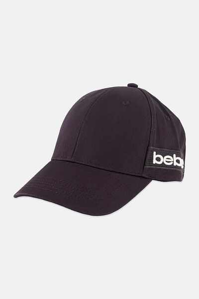 Bebe Women Brand Logo Adjustable Cap, Charcoal Grey