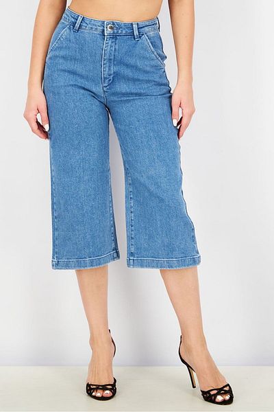 Uterqüe Women Regular Fit High Waist Non,Stretchable Denim Jeans, Blue