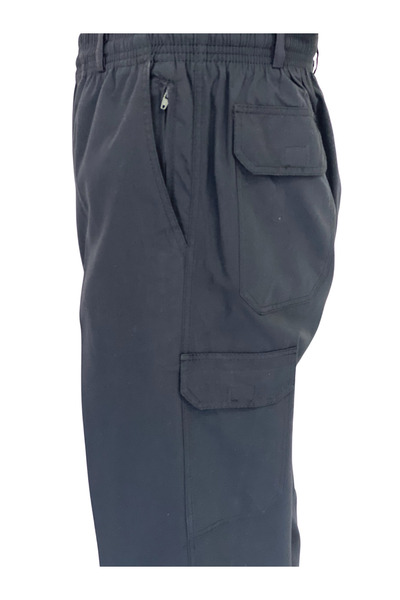 Beratnur Erkek Lüx Lacivert Rahat Kesim Beli Lastikli Keten Hac ve Umre Kıyafeti Şalvar Pantolon