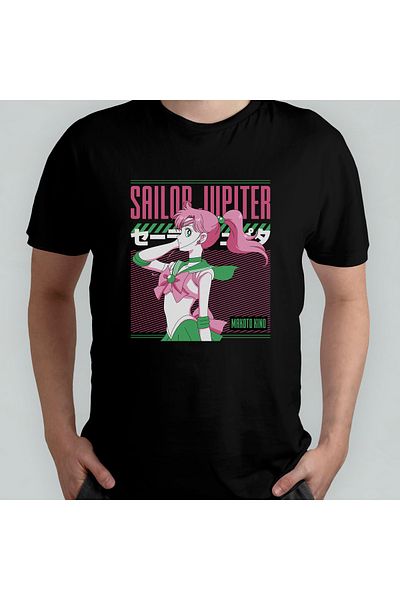 Pixxa Μπλουζάκι Unisex Sailor Moon 100% Cotton Crew Neck Model 2