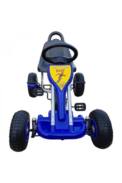 KidsCare Pedal go-kart for children, blue color, hand brake, for 3-6 years, inflatable wheels