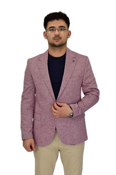 Suitmen Мъжко спортно яке в бордо и червено с двоен цеп BGL-ST04464