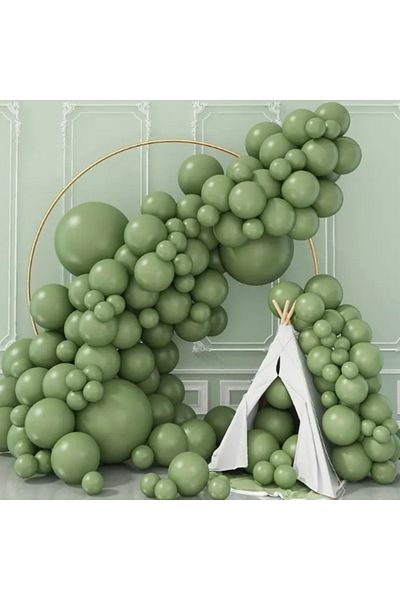 Balon marketi Balloonist Sister 10 Lueucalyptus Green Latex Balloon Birthday Balloon Balloon Chain