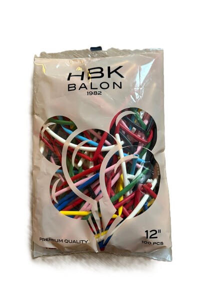 BALON DİYARI 100 Adet Karışık Renk Sosis Balon - Ekstra Dayanıklı