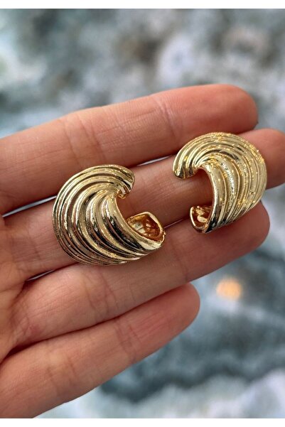 MioArt Dalgalı Twist Basic Küpe