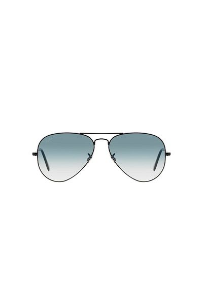 Ray-Ban Classic Aviator Sunglasses RB3025 002/3F Black Blue Gradient Size 58