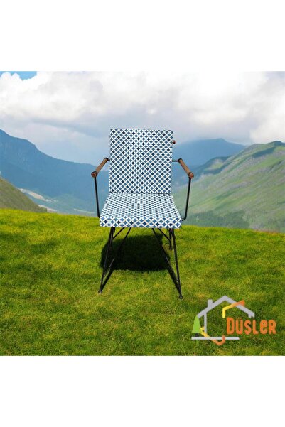 DÜŞLER EV TEKSTİLİ 40*80 Качка Тканина Синій Геометричний Візерунок 5 см Спинка Стілець Подушка