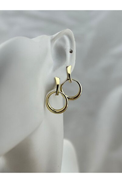 Venom Boutique Bijouterie Accessory Geometrik Halka Formlu 14K Gold Kaplama Kararmaz Antialerjik Çelik Xuping Küpe